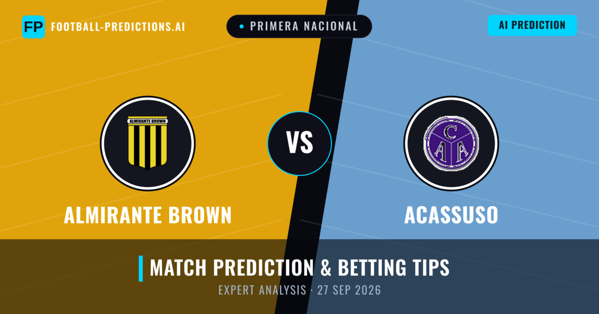 Almirante Brown vs Acassuso — match prediction & preview