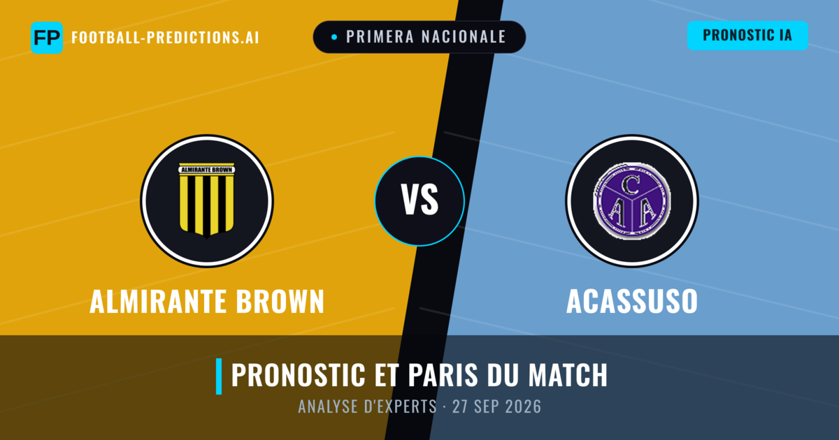 Almirante Brown vs Acassuso — pronostic et avant-match