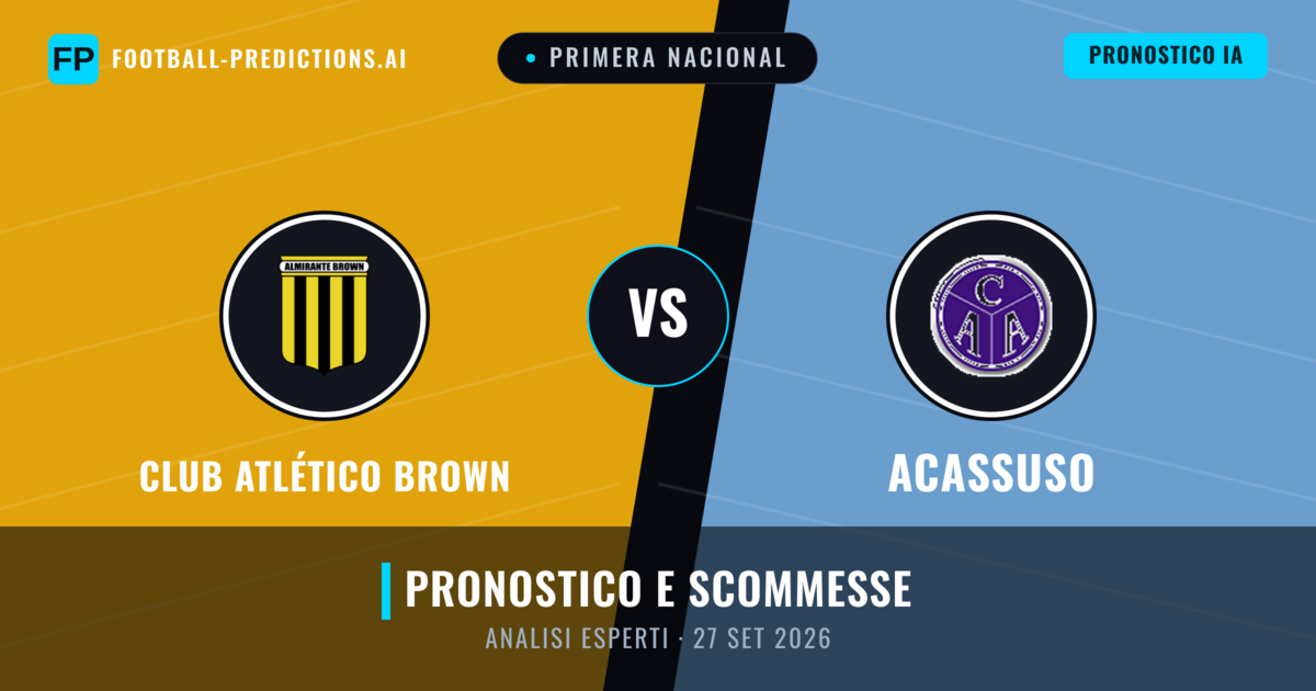 Club Atlético Brown vs Acassuso — pronostico e anteprima del match