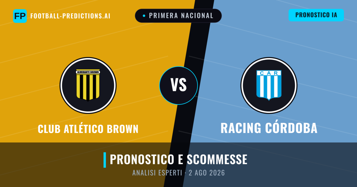 Club Atlético Brown vs Racing Córdoba — pronostico e anteprima del match