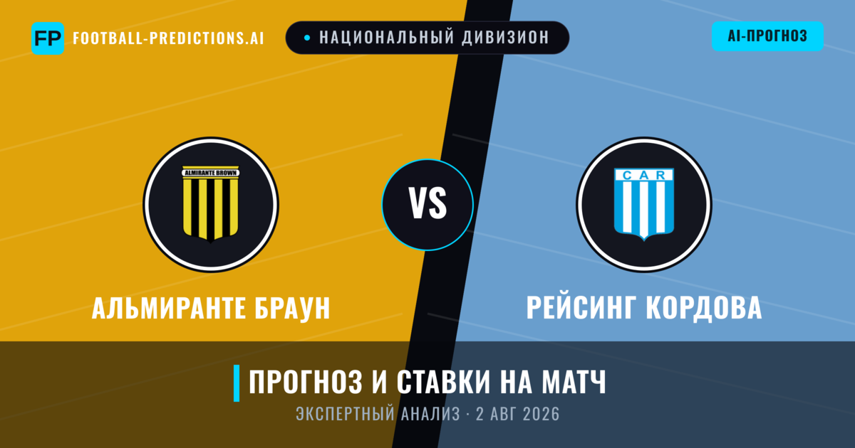 Альмиранте Браун – Рейсинг Кордова — прогноз и превью матча