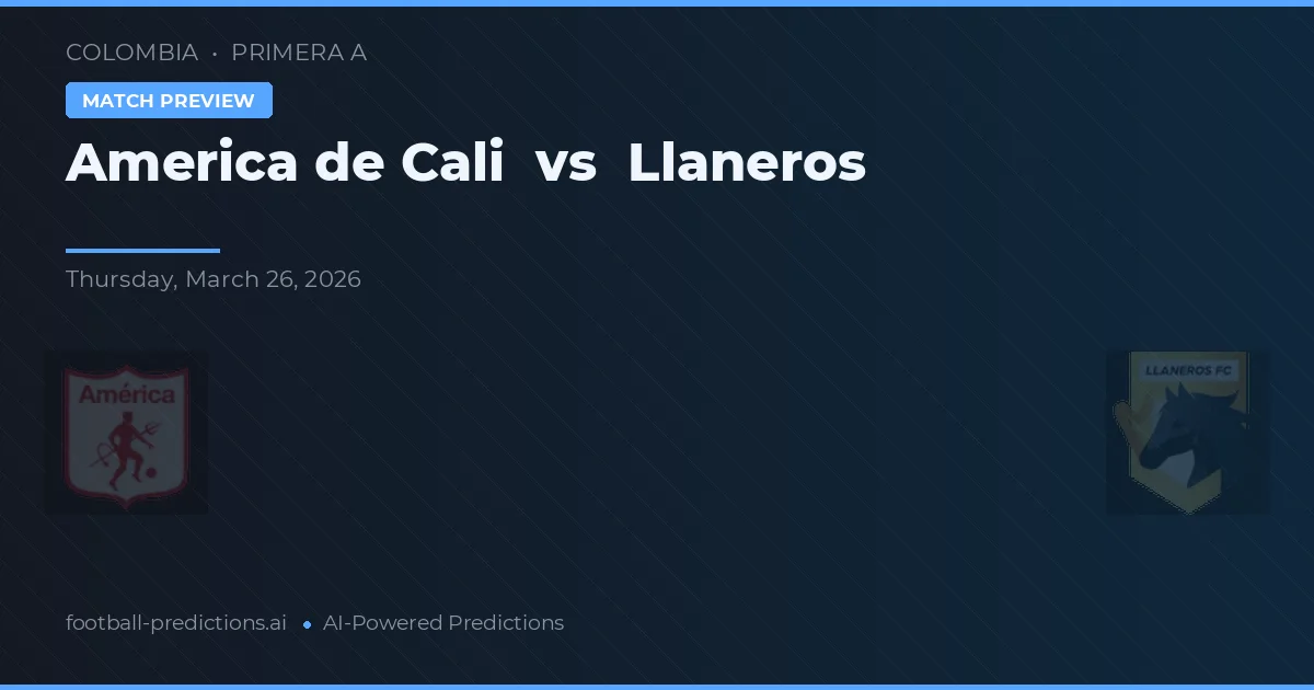 América de Cali - Llaneros — maç tahmini ve önizleme