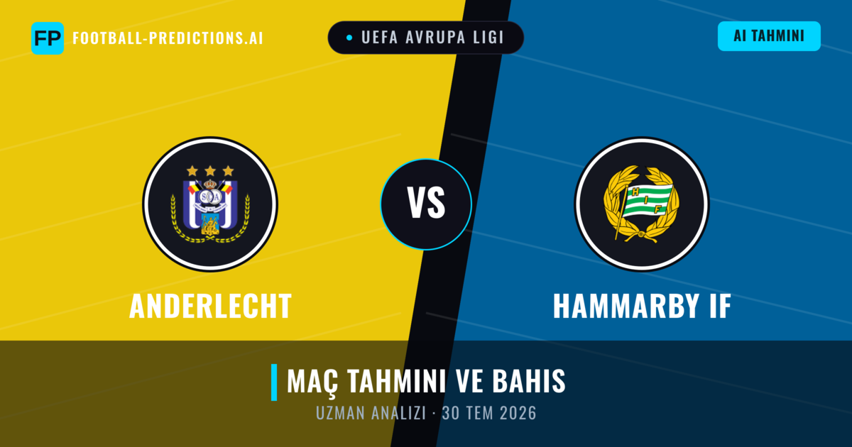 Anderlecht - Hammarby IF — maç tahmini ve önizleme