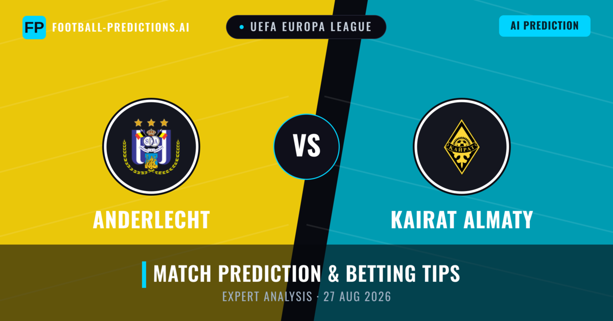 Anderlecht vs Kairat Almaty — match prediction & preview