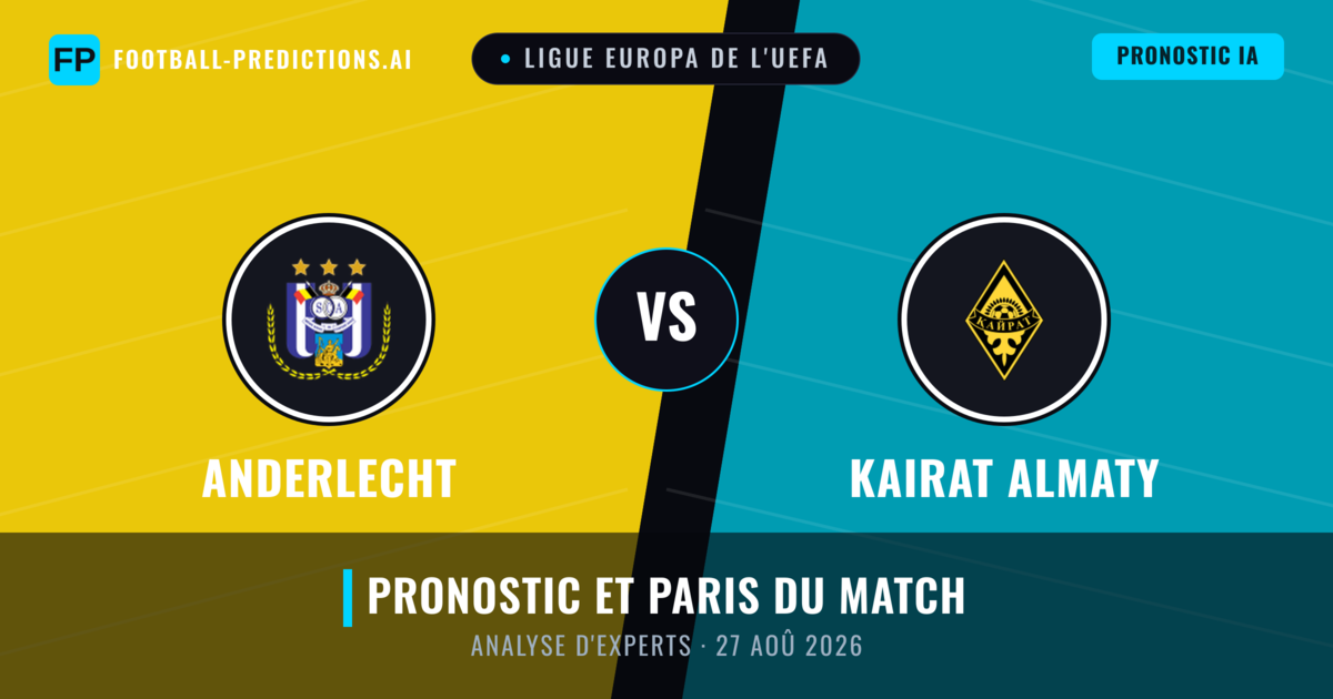 Anderlecht vs Kairat Almaty — pronostic et avant-match