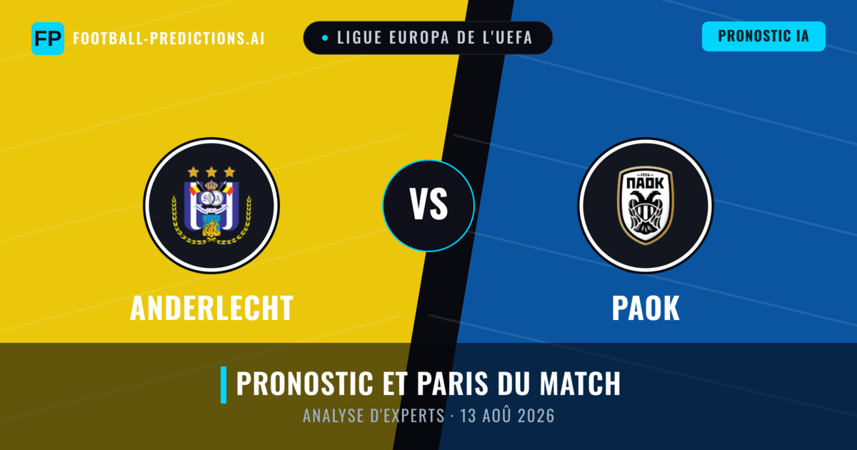 Anderlecht vs PAOK — pronostic et avant-match