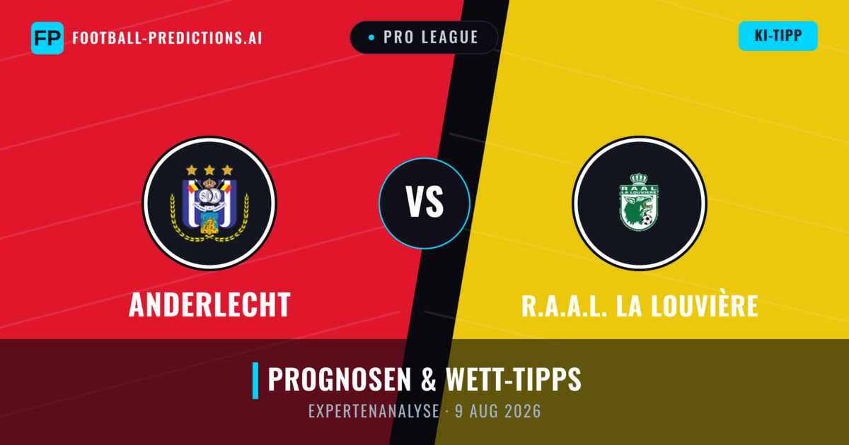 Anderlecht vs R.A.A.L. La Louvière — Prognose und Spielvorschau