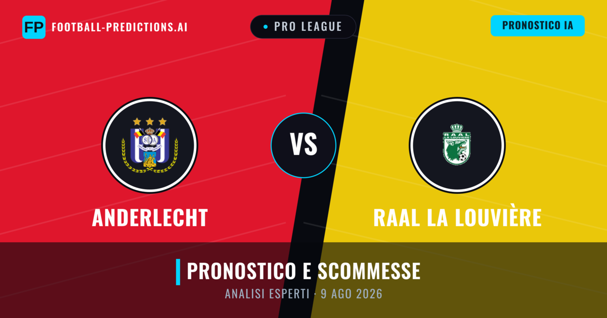 Anderlecht vs RAAL La Louvière — pronostico e anteprima del match