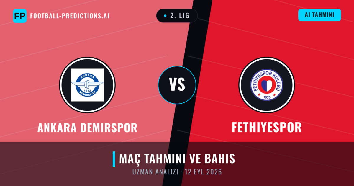 Ankara Demirspor - Fethiyespor — maç tahmini ve önizleme