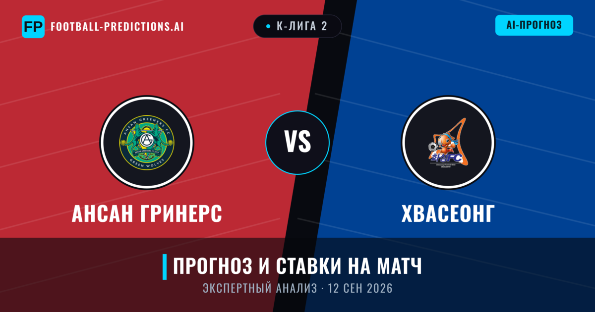 Ансан Гринерс – Хвасеонг — прогноз и превью матча