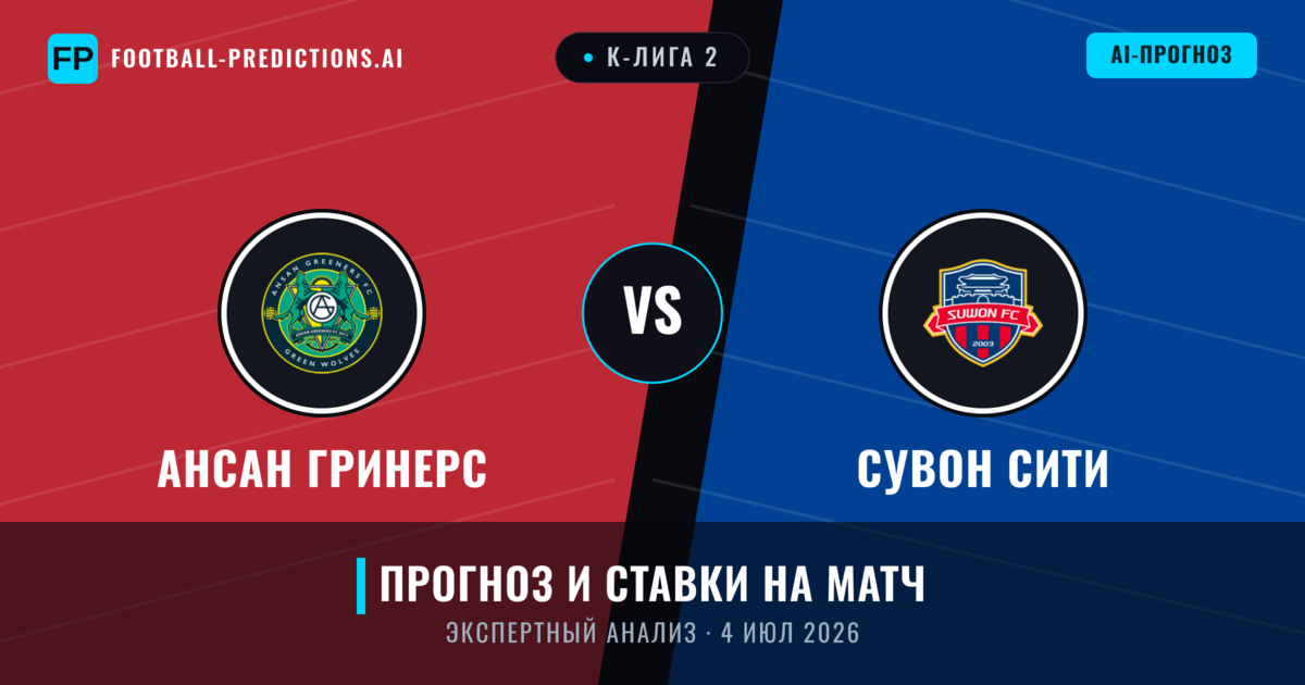 Ансан Гринерс – Сувон Сити — прогноз и превью матча