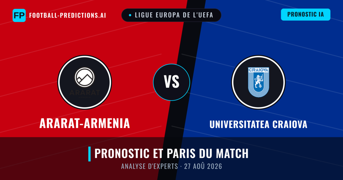 Ararat-Armenia vs Universitatea Craiova — pronostic et avant-match