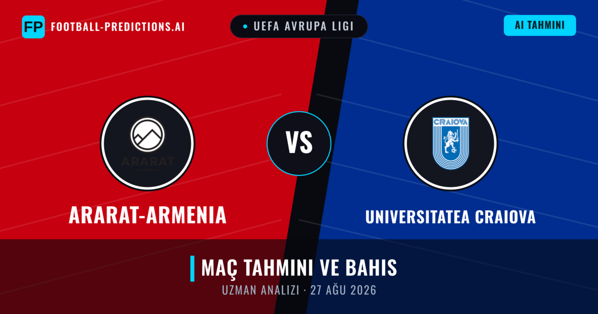 Ararat-Armenia - Universitatea Craiova — maç tahmini ve önizleme