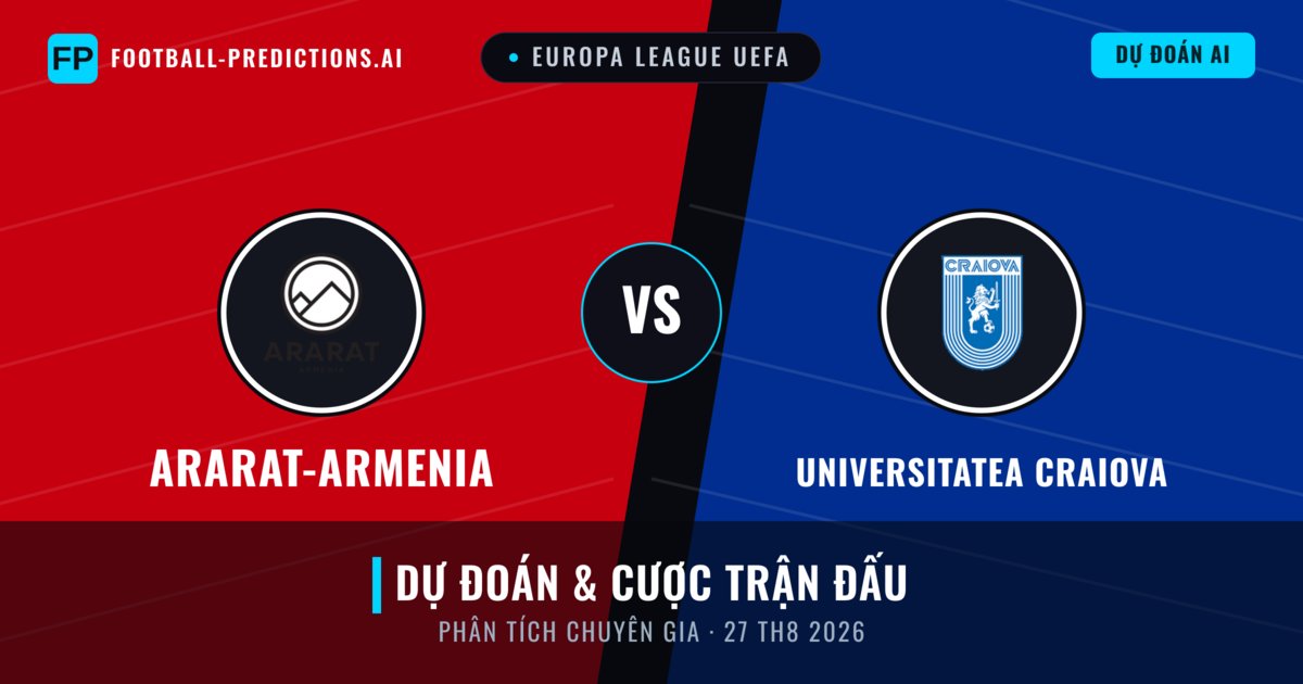 Ararat-Armenia vs Universitatea Craiova — dự đoán và xem trước trận đấu