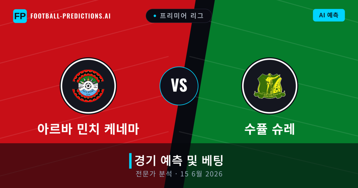 아르바 민치 케네마 대 수퓰 슈레 — 경기 예측 및 프리뷰