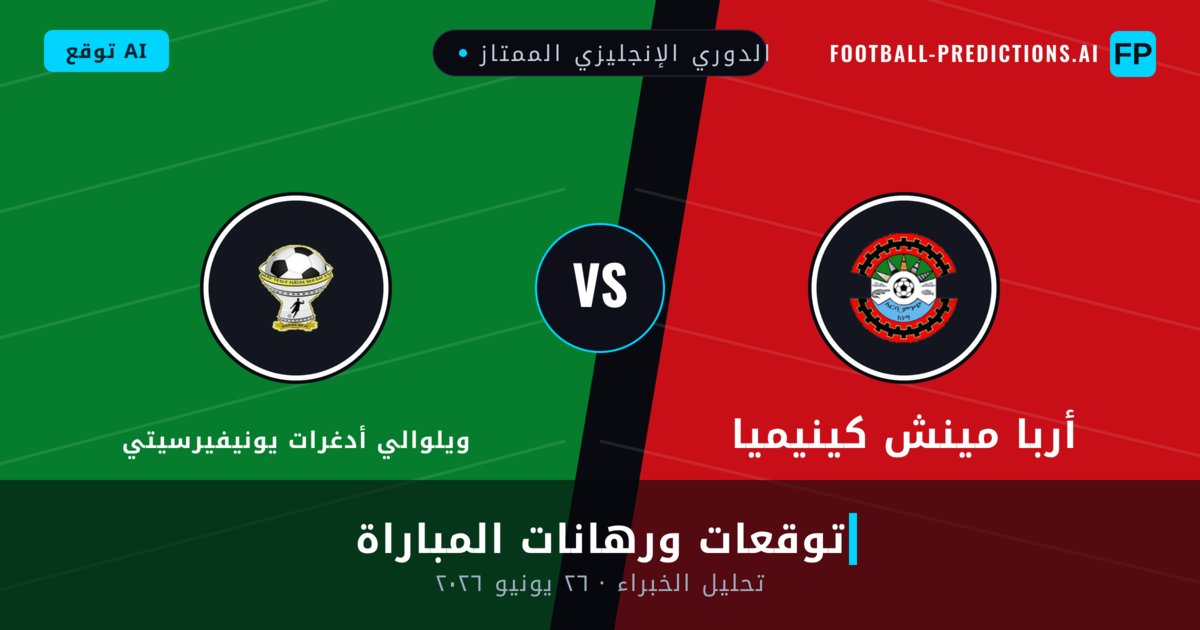 أربا مينش كينيميا ضد ويلوالي أدغرات يونيفيرسيتي — توقعات ومعاينة المباراة