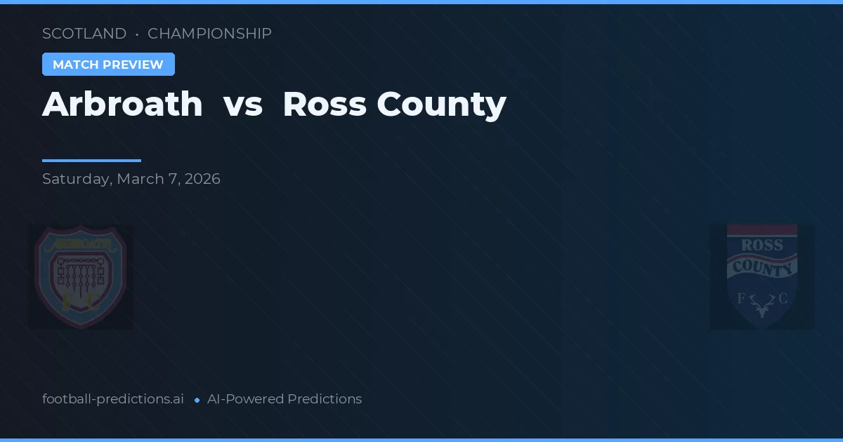 Arbroath vs Ross County — prediksi dan pratinjau pertandingan