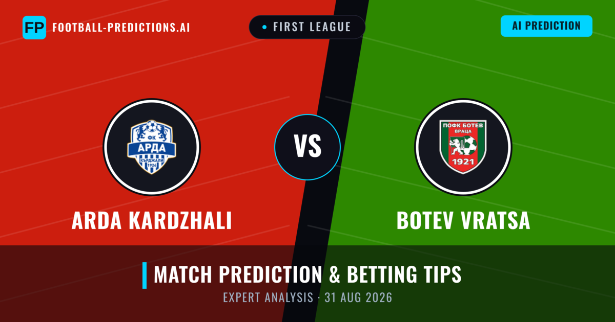 Arda Kardzhali vs Botev Vratsa — match prediction & preview