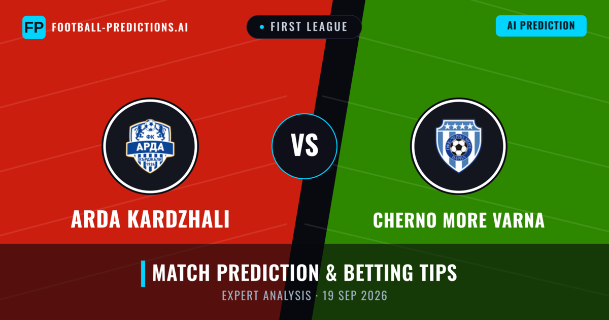 Arda Kardzhali vs Cherno More Varna — match prediction & preview