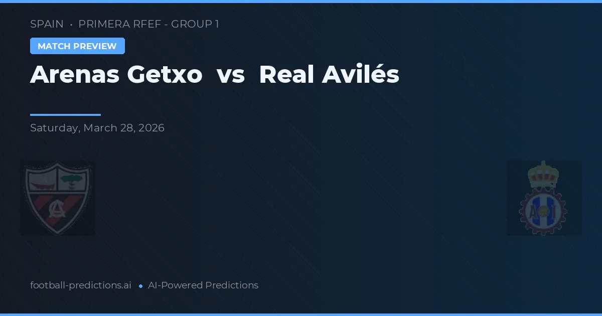 Arenas Getxo vs Real Avilés — match prediction & preview