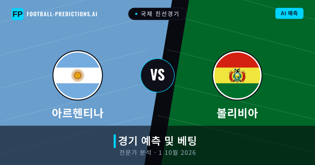 아르헨티나 대 볼리비아 — 경기 예측 및 프리뷰