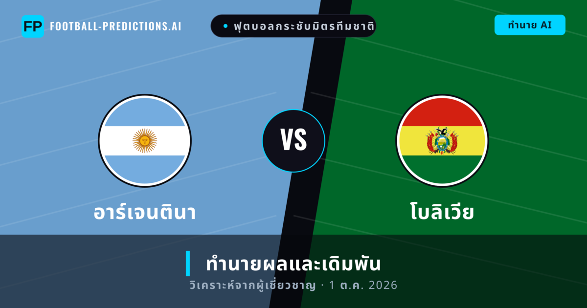 อาร์เจนตินา พบ โบลิเวีย — ทำนายผลและพรีวิวการแข่งขัน