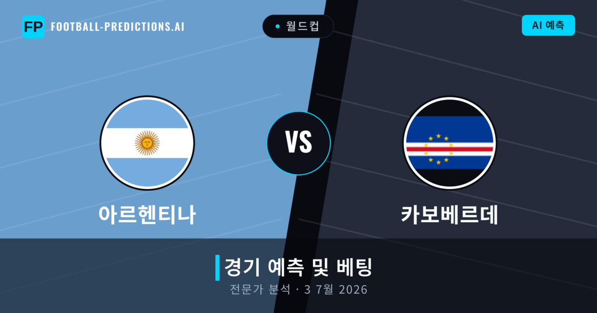 아르헨티나 대 카보베르데 — 경기 예측 및 프리뷰
