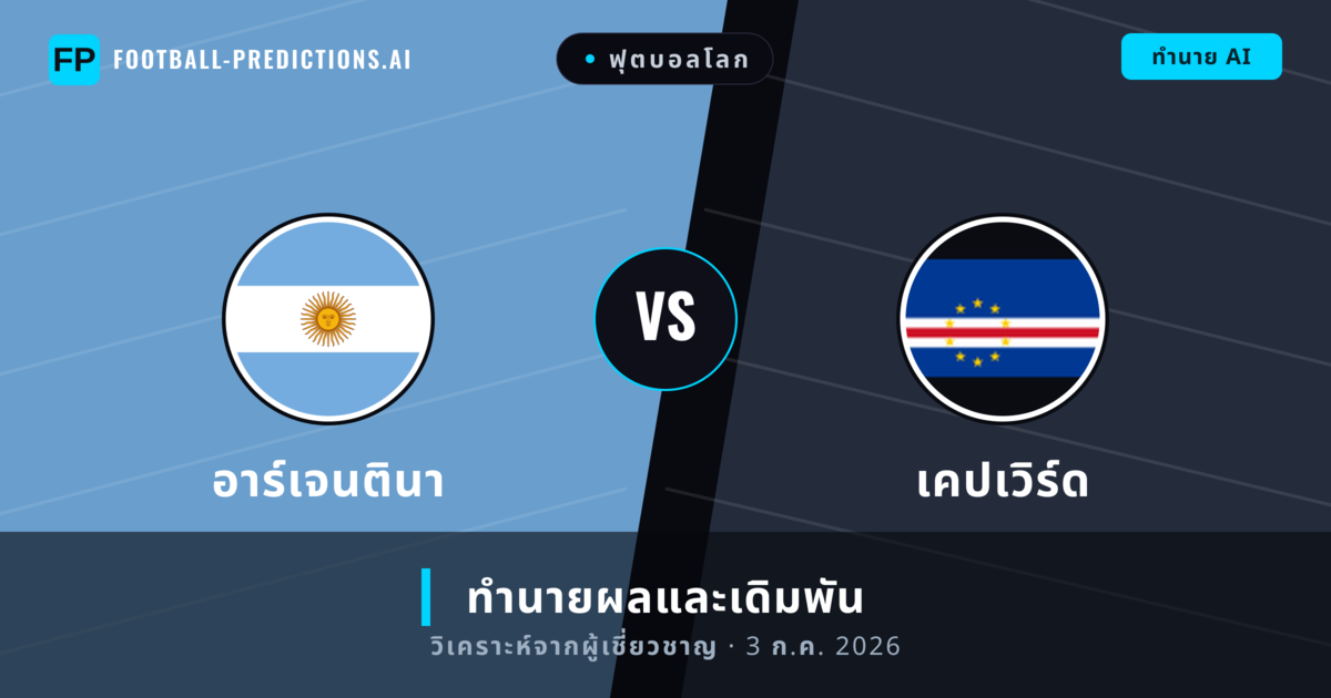 อาร์เจนตินา พบ เคปเวิร์ด — ทำนายผลและพรีวิวการแข่งขัน