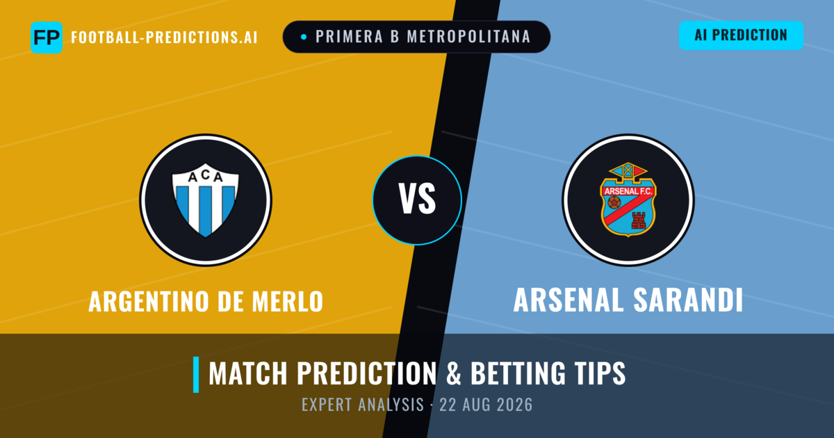 Argentino de Merlo vs Arsenal Sarandi — match prediction & preview