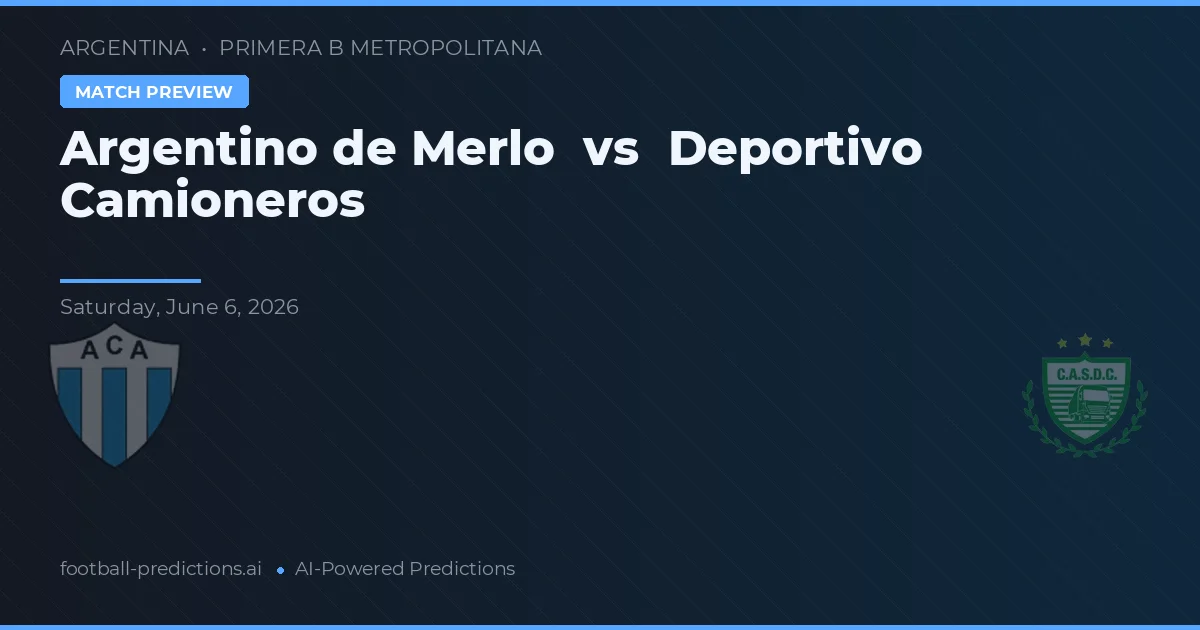 Аргентиньо де Мерло – Депортиво Камионерос — прогноз и превью матча