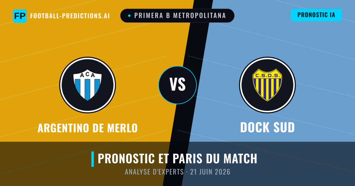 Argentino de Merlo vs Dock Sud — pronostic et avant-match
