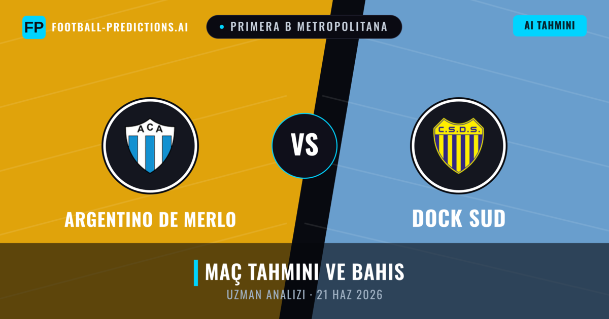 Argentino de Merlo - Dock Sud — maç tahmini ve önizleme