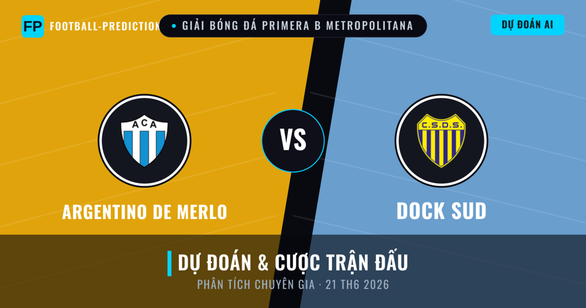 Argentino de Merlo vs Dock Sud — dự đoán và xem trước trận đấu
