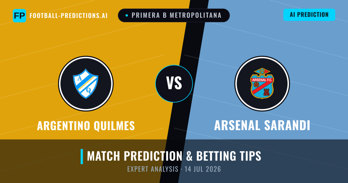 Argentino Quilmes vs Arsenal Sarandi — match prediction & preview