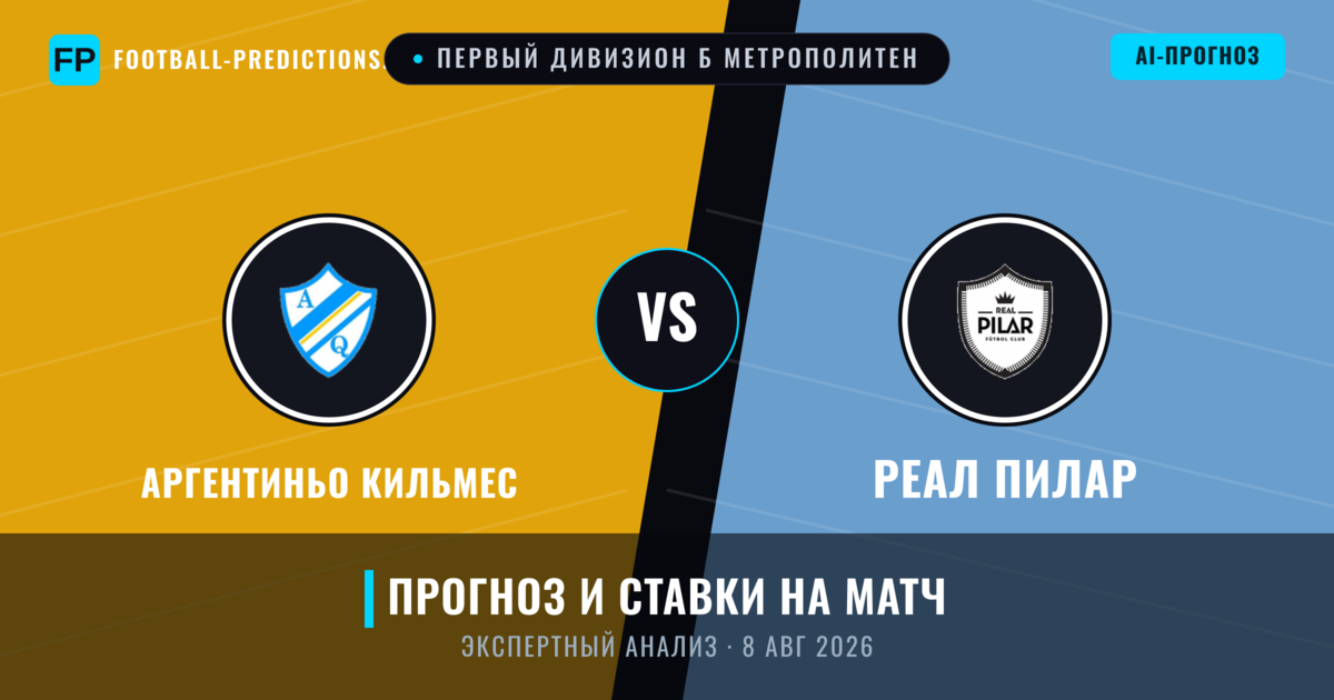 Аргентиньо Кильмес – Реал Пилар — прогноз и превью матча