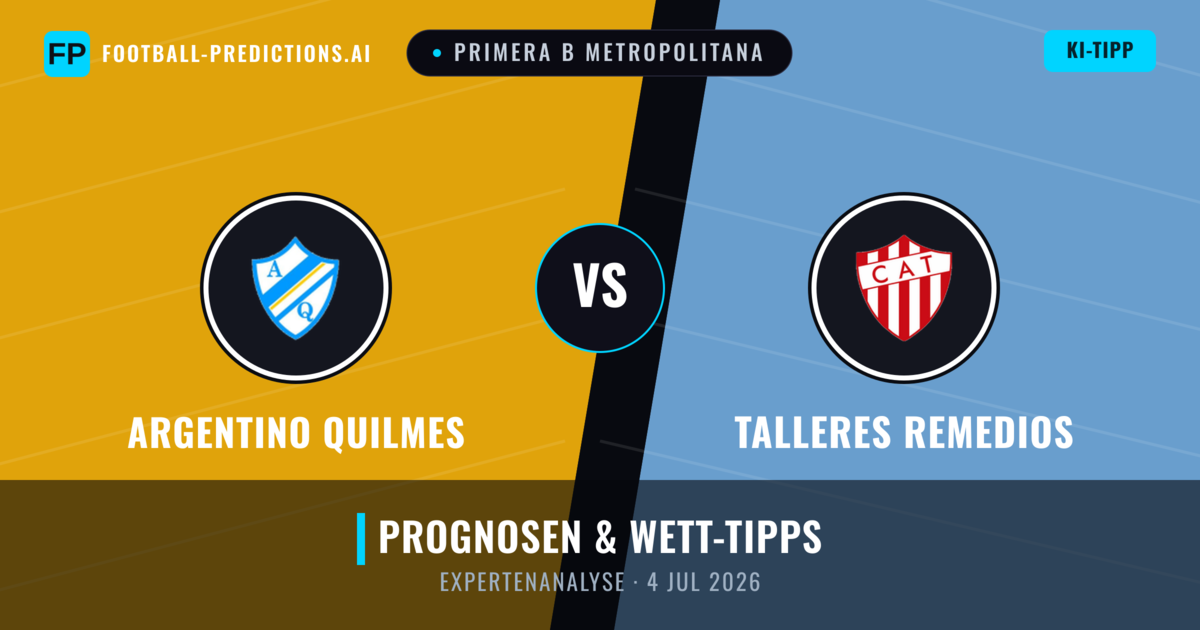 Argentino Quilmes vs Talleres Remedios — Prognose und Spielvorschau