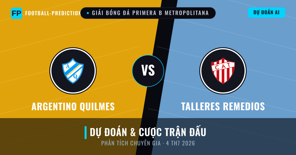 Argentino Quilmes vs Talleres Remedios — dự đoán và xem trước trận đấu
