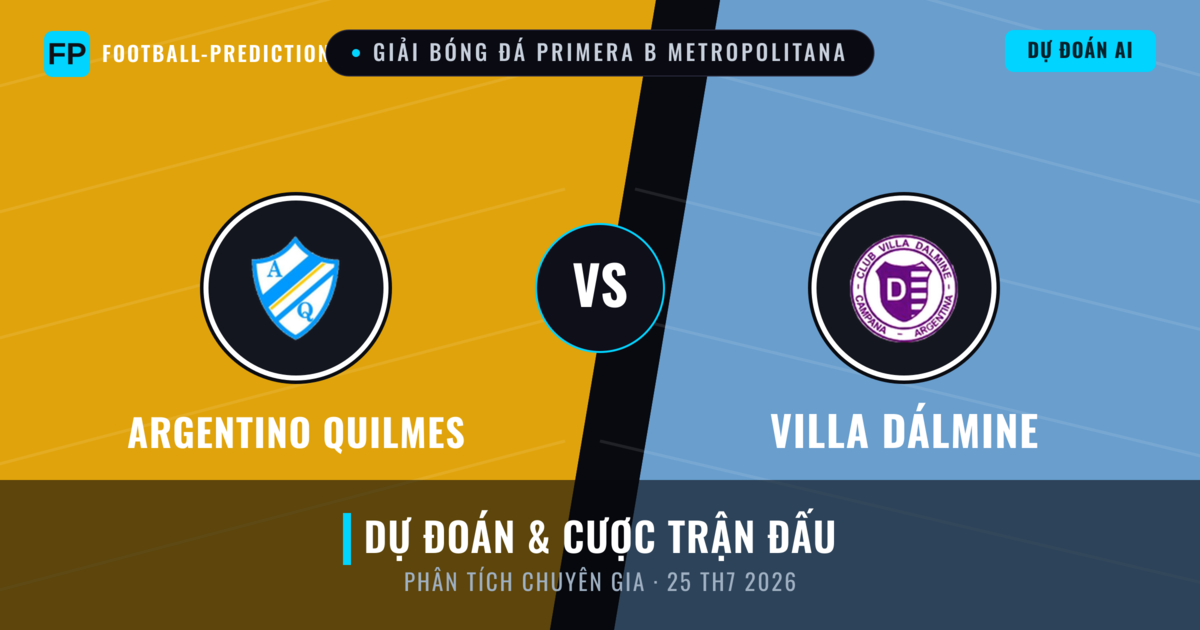 Argentino Quilmes vs Villa Dálmine — dự đoán và xem trước trận đấu