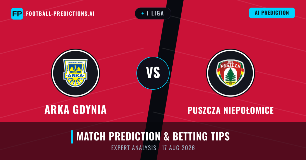 Arka Gdynia vs Puszcza Niepołomice — match prediction & preview