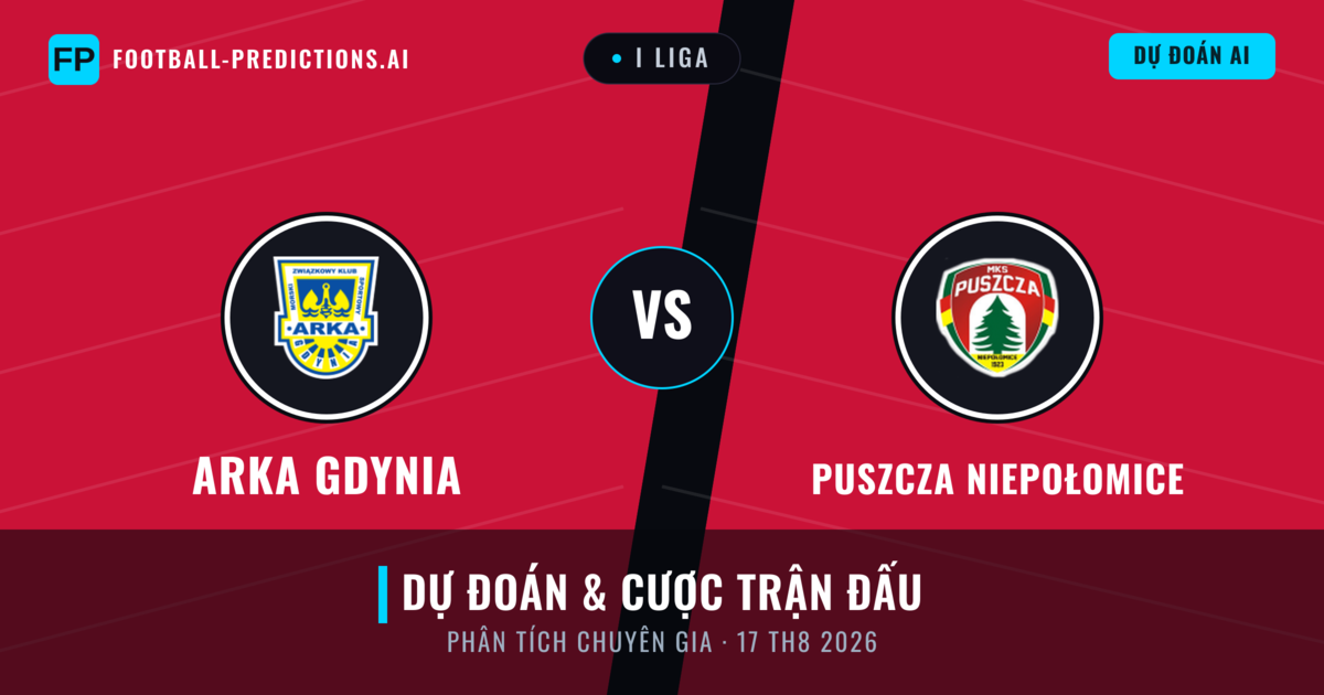 Arka Gdynia vs Puszcza Niepołomice — dự đoán và xem trước trận đấu