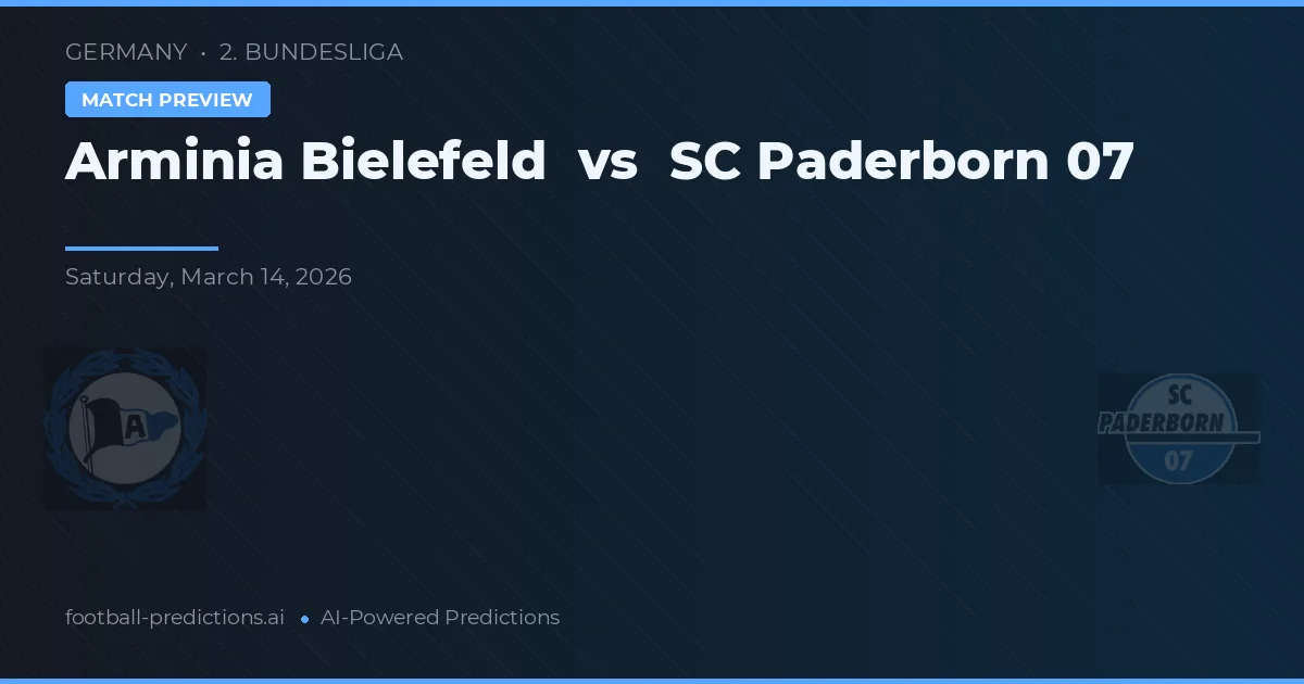 Arminia Bielefeld vs SC Paderborn 07 — match prediction & preview