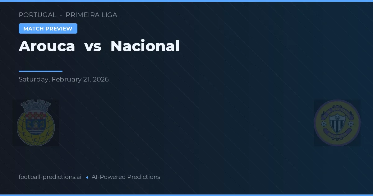 Arouca vs Nacional — match prediction & preview