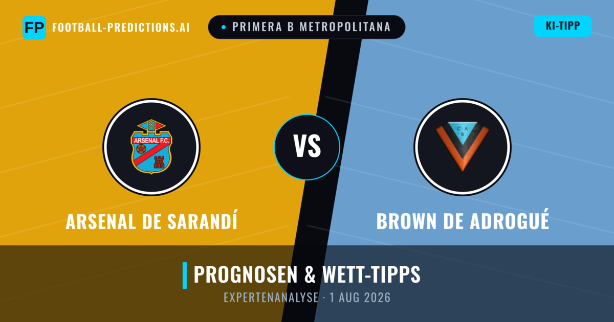 Arsenal de Sarandí vs Brown de Adrogué — Prognose und Spielvorschau