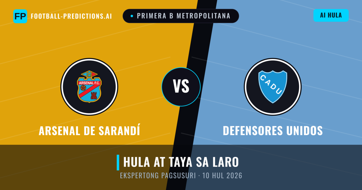 Arsenal de Sarandí vs Defensores Unidos — hula at preview ng laban