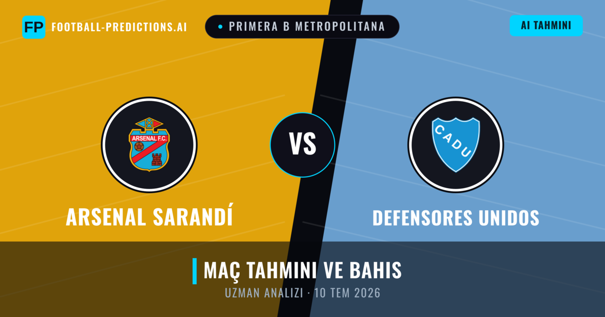 Arsenal Sarandí - Defensores Unidos — maç tahmini ve önizleme