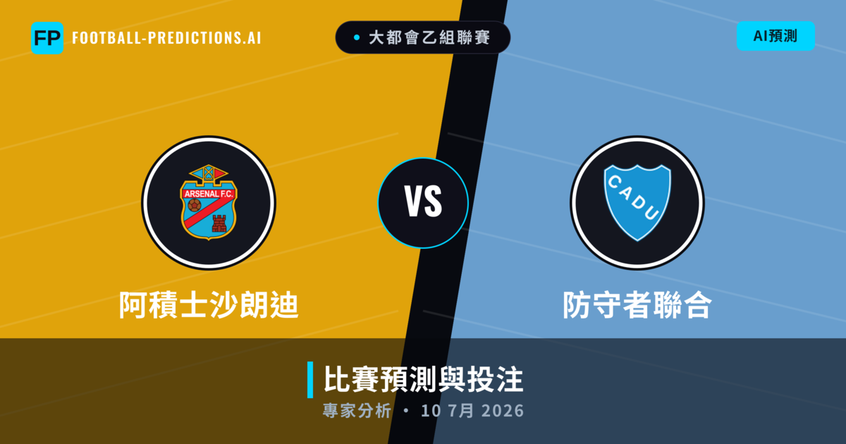 阿積士沙朗迪 vs 防守者聯合 — 比赛预测和前瞻