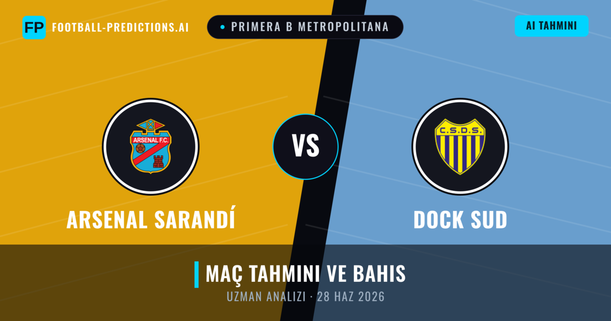 Arsenal Sarandí - Dock Sud — maç tahmini ve önizleme