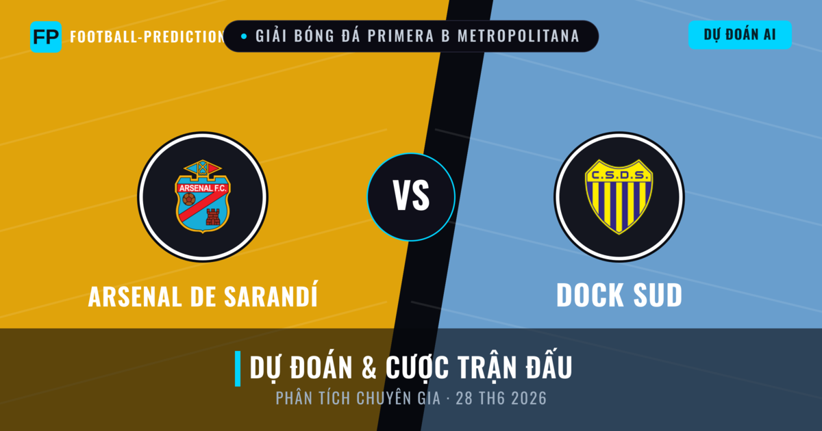 Arsenal de Sarandí vs Dock Sud — dự đoán và xem trước trận đấu