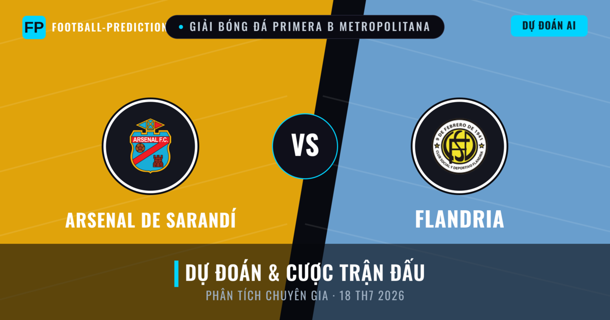 Arsenal de Sarandí vs Flandria — dự đoán và xem trước trận đấu