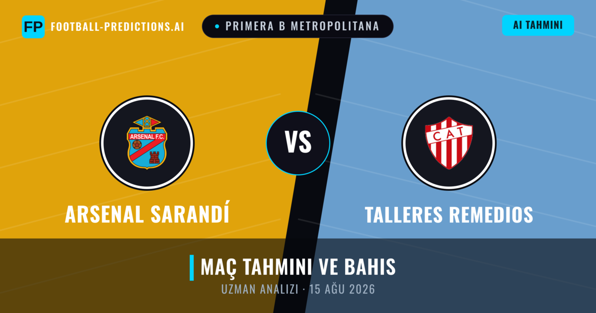 Arsenal Sarandí - Talleres Remedios — maç tahmini ve önizleme